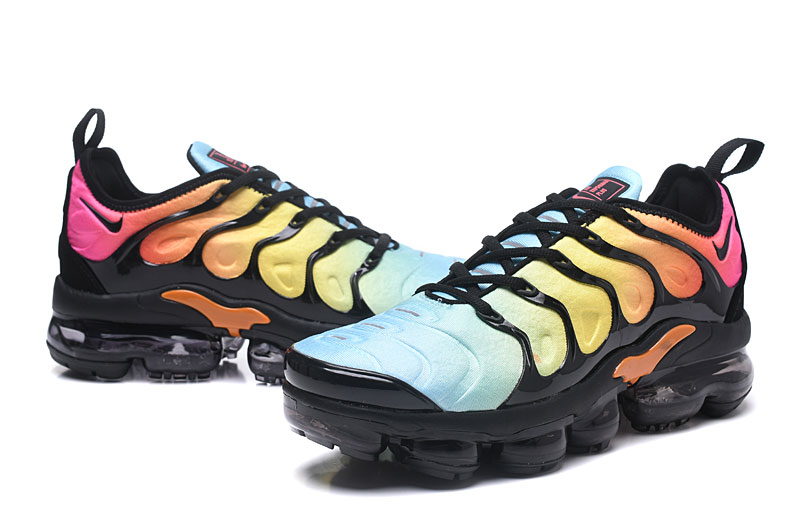 2018 Nike Air Max TN Plus Black Blue Yellow Shoes - Click Image to Close